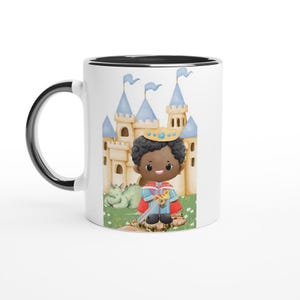 Mały Książę - Biały 11-uncjowy ceramiczny kubek z kolorowym wnętrzem