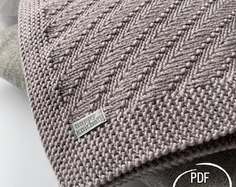Cable Knit Baby Blanket Pattern: Reversible Design (PDF Pattern)
