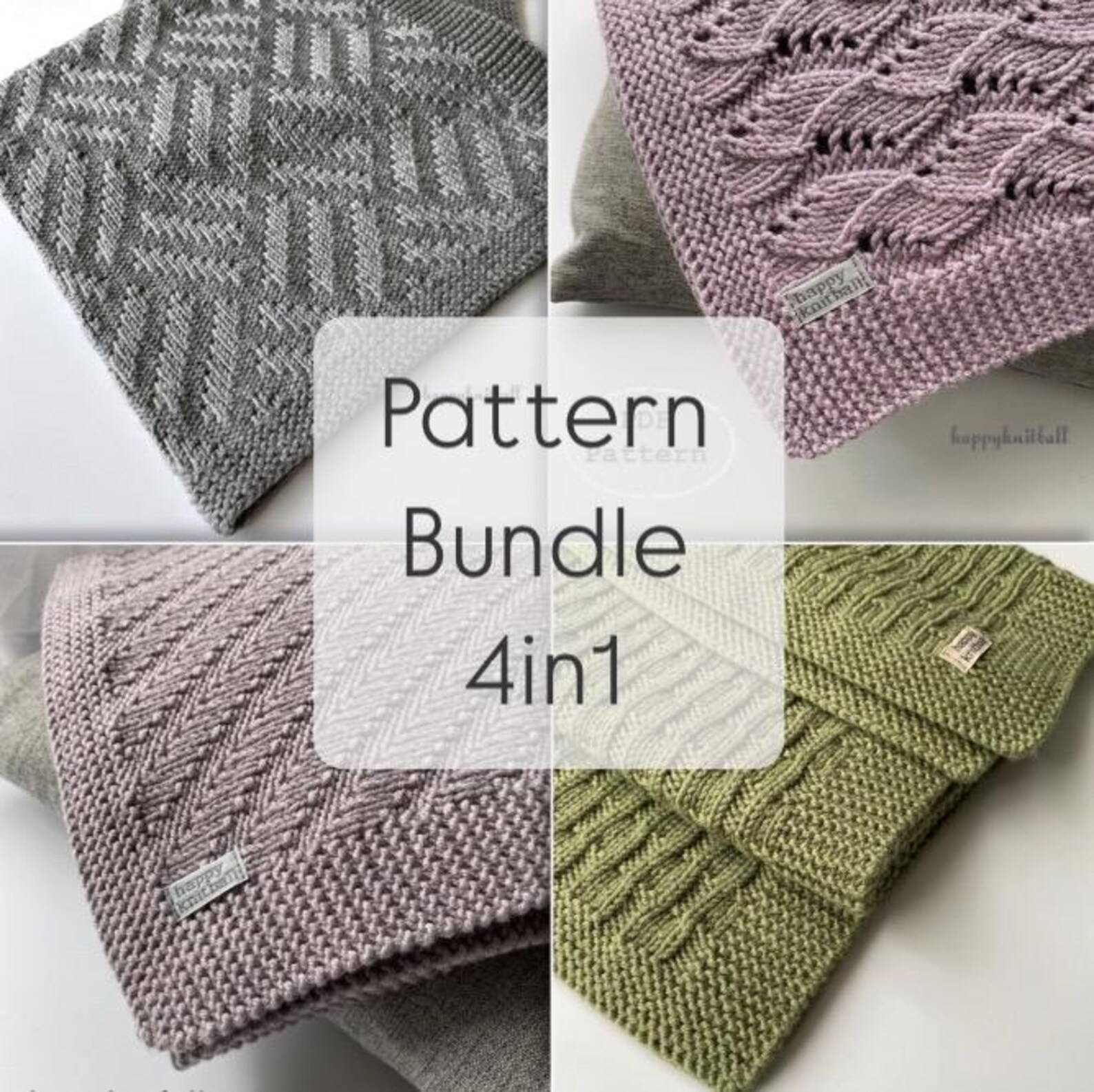 Baby Blanket Knitting Pattern Bundle: Cable Knit, Chunky, Easy Knit ...