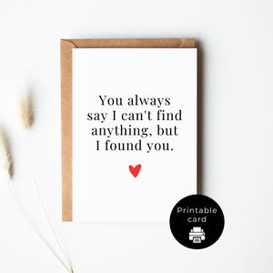 Cartão de amor para imprimir | Download instantâneo | Presentes para relacionamentos românticos | Cartões para o Dia dos Namorados | Presente de aniversário | Ideia para um encontro romântico | 13x18 cm