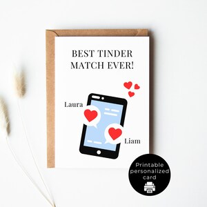 Biglietto d'amore personalizzato stampabile | Download immediato | Regalo per una relazione romantica | Biglietti di San Valentino | Regalo per anniversario | Idea per un appuntamento romantico