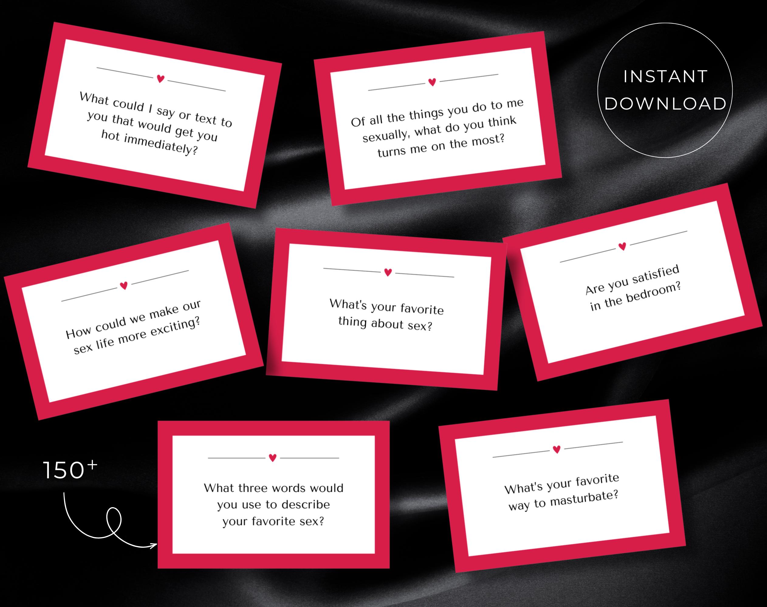 150+ Hot & Spicy Question Cards | Printable | Seductive | Couples