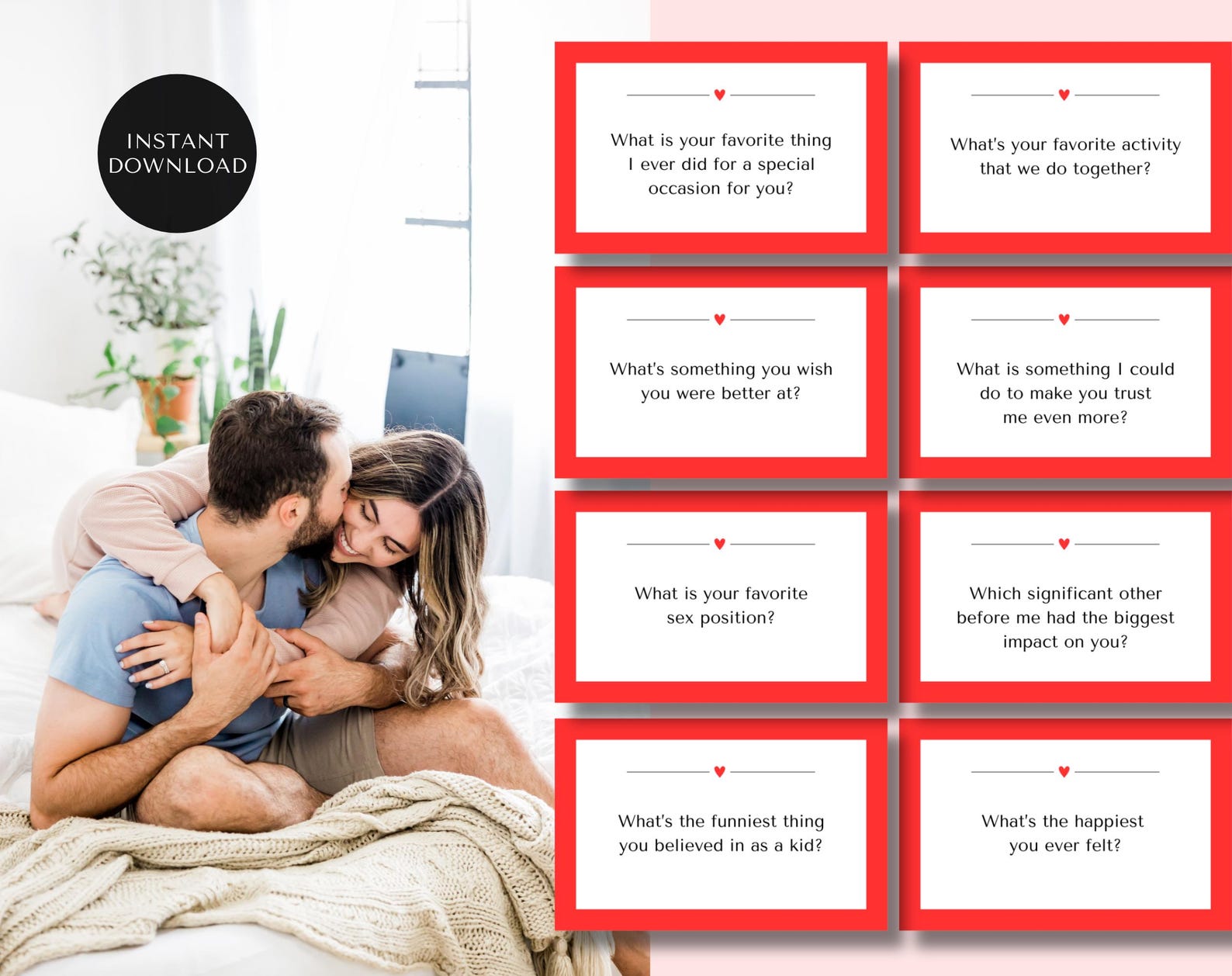 150+ Date Night Question Cards | Printable | Couples Questions ...