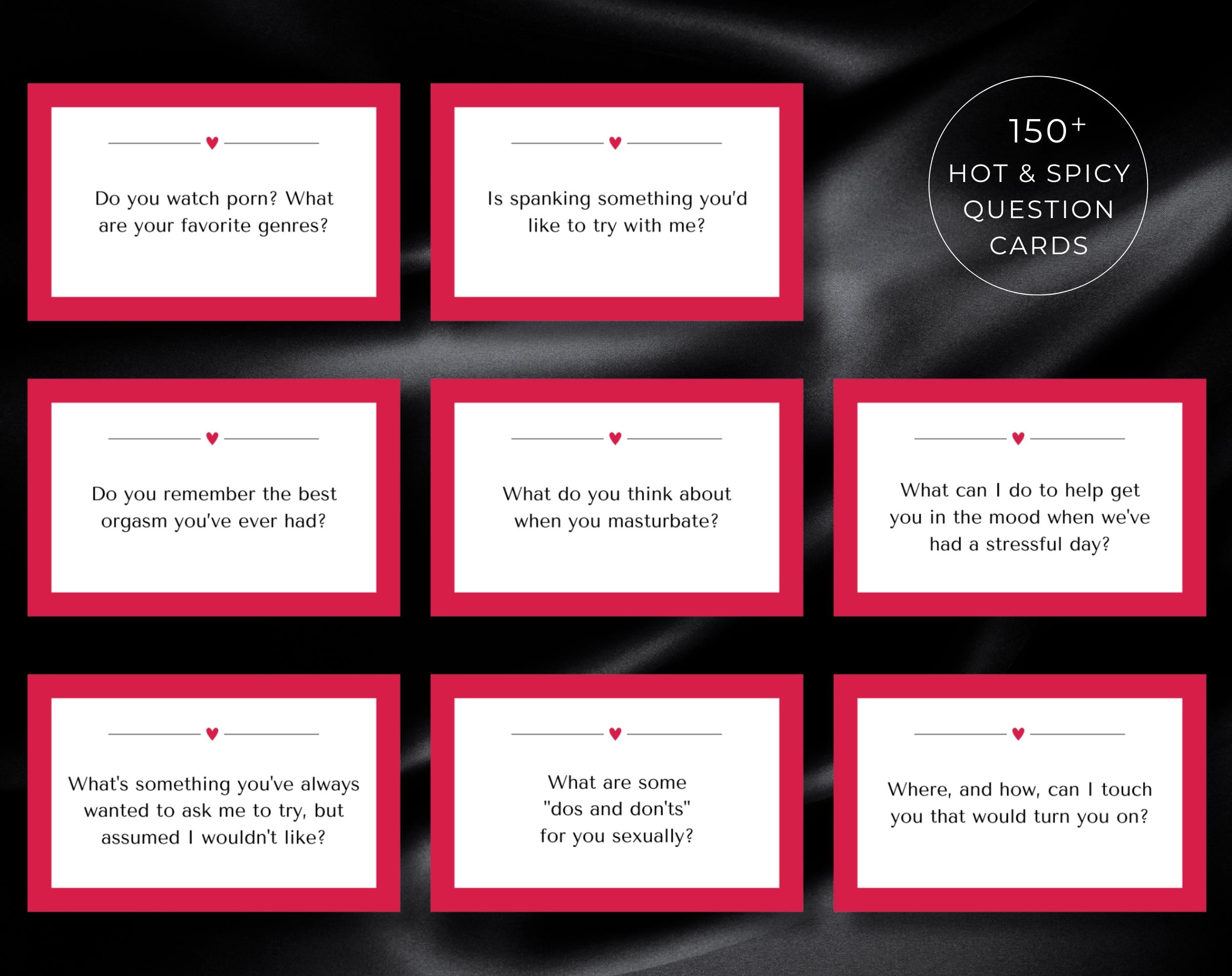 150+ Hot & Spicy Question Cards | Printable | Seductive | Couples