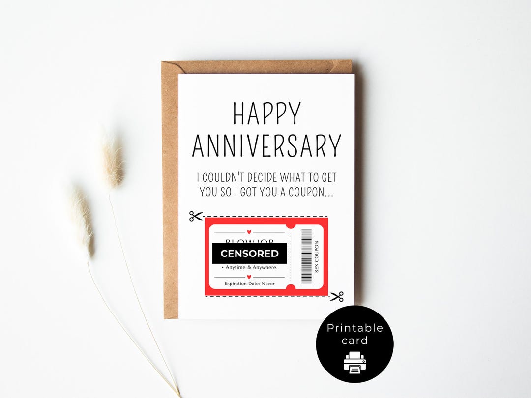 Printable Funny Anniversary Card | Instant Download | Gift for Husband ...