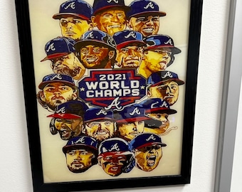 Atlanta Braves 2021 World Champs framed wall art