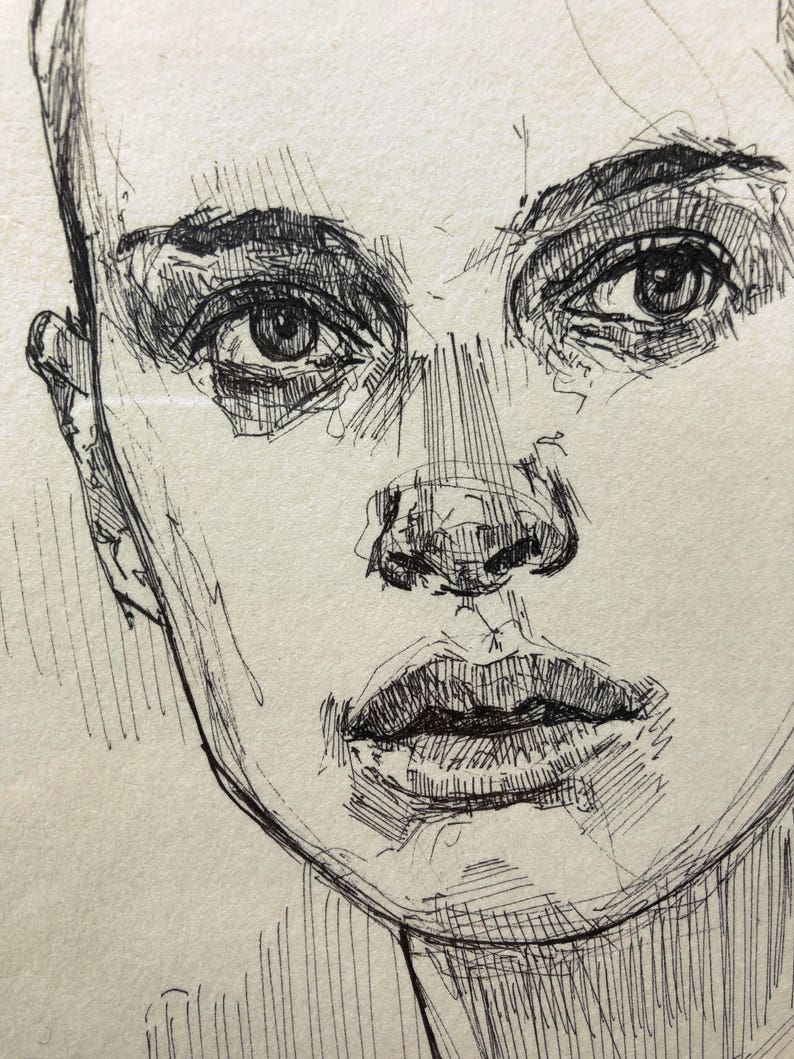 Hand Drawn Portrait of Natalie Portman From v for - Etsy