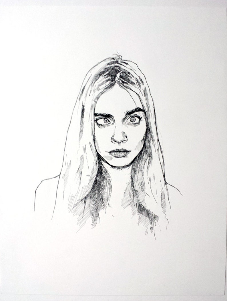 Cara Delevingne Original Drawing | Etsy