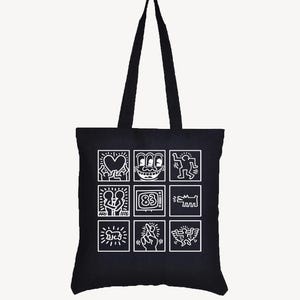 Keith Haring Art Canvas Tote Bag - Street Pop Style