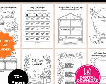2027 Self Care Journal Printable, Wellness Planner, Bullet Journal, Habit Tracker, 70+ Pages, A4 A5 US Letter PDF