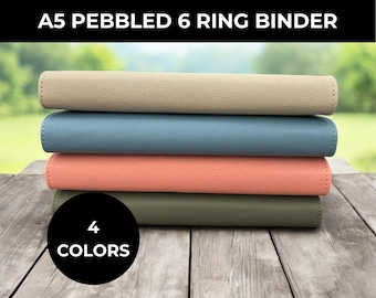 A5 Pebbled Leather Binder – Bullet Journal Organizer
