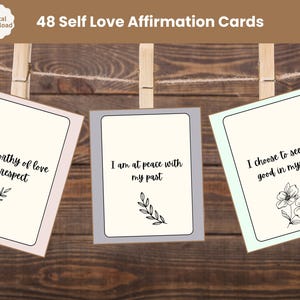 Redonnez du moral : 48 cartes numériques d'affirmation d'amour-propre | Augmenter la positivité et la confiance | Téléchargement numérique instantané