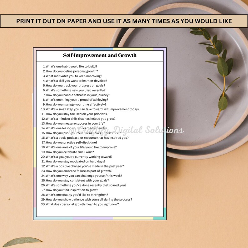 Discover 1,500 journal prompts designed for personal growth, mindfulness, and life transitions. Perfect for self-reflection and self-care, this printable PDF in US Letter size offers thoughtful prompts for every stage of life, from teens to retirees