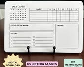 2025-2026 Mini Desk Calendar, DIY Planner (PDF Instant Download)