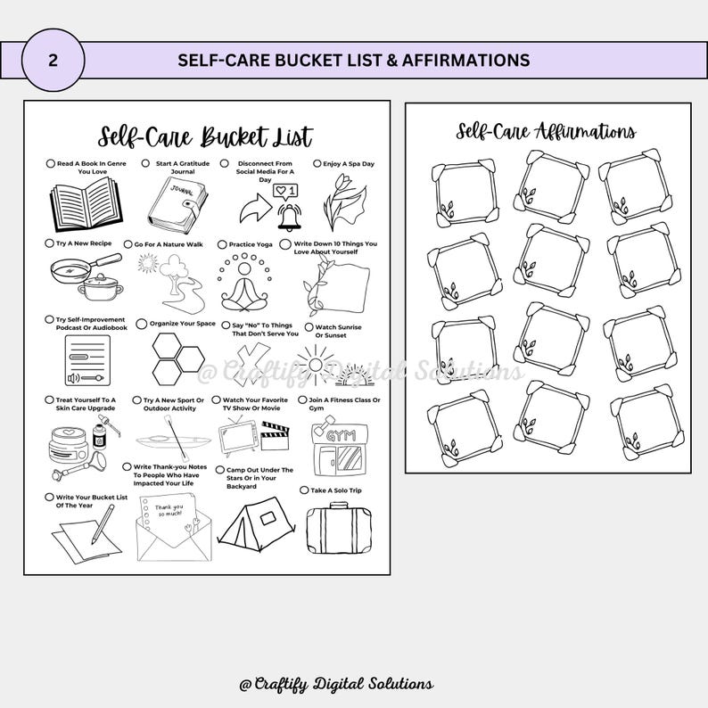 2025 Self-Care Journal – Over 15 Printable Pages to Prioritize Your Wellness!