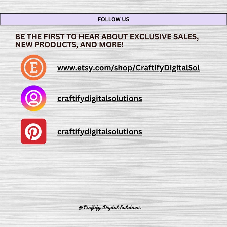 Follow craftify digital solutions for updates and promotions