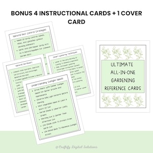 Printable Gardening Flashcards Featuring 150+ Plants With Companion Planting, Spacing, Pests, Watering, Sunlight, And USDA Zone Info — 4 Cards Per US Letter Page