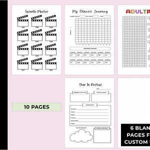 140-Page 2026 A5 Bullet Journal Insert Set Printed On 170 GSM Thick Paper. Pre-Punched For A5 Binders. Includes Yearly Trackers, Monthly Pages, Fun Pages, Reading Logs, And Blank Sheets. Ships Within USA.