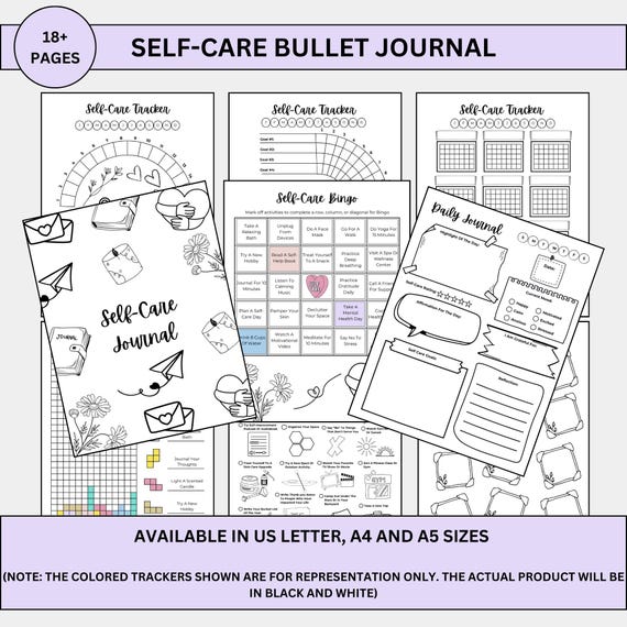 Self-Care Journal: Wellness & Gratitude Tracker (Digital Download)