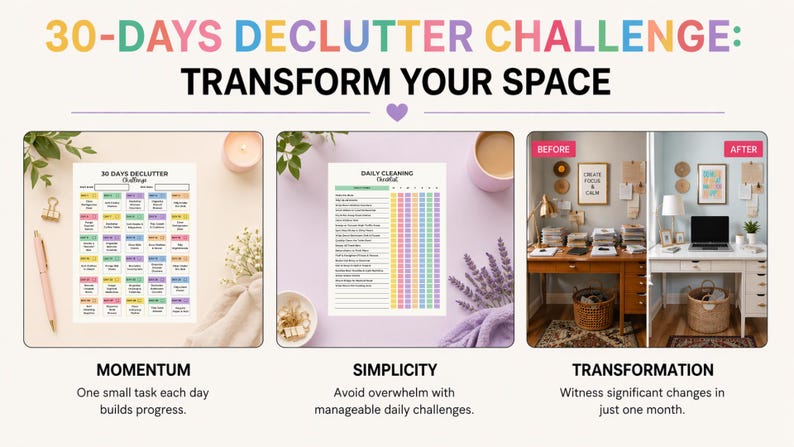 ADHD Cleaning Planner Printable | 100+ Page Schedule, Declutter ...