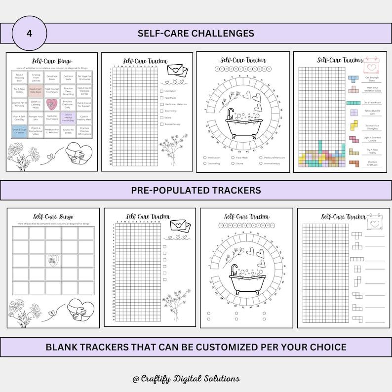 2025 Self-Care Journal – Over 15 Printable Pages to Prioritize Your Wellness!