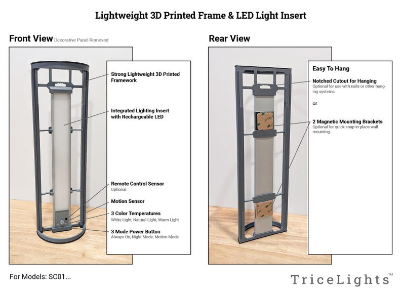 Rechargeable Wall Sconce - SC01 - AIFLW07 - Etsy