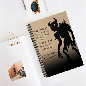 Spooky Journal - Ruled Line Notebook, Ghostly Planner, Creepy Diary, Halloween Sketchbook, Haunted Notepad