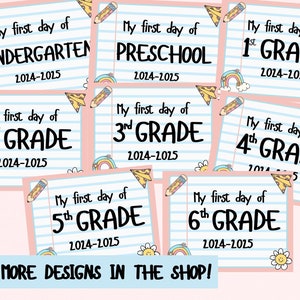 First Day of School Printable Sign, First Day of First Grade Printable ...