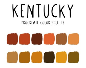 Procreate Color Palette - 50 States - Kentucky