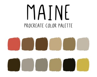 Procreate Color Palette - 50 States - Maine