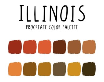 Procreate Color Palette - 50 States - Illinois