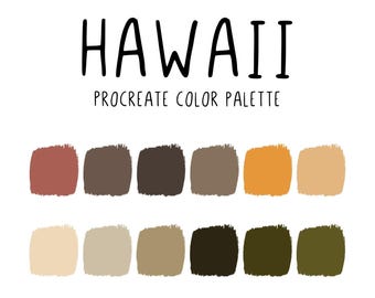 Procreate Color Palette - 50 States - Hawaii