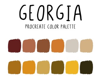 Procreate Color Palette - 50 States - Georgia