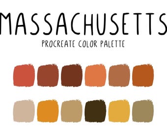 Procreate Color Palette - 50 States - Massachusetts