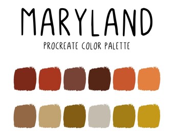 Procreate Color Palette - 50 States - Maryland