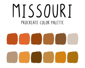 Procreate Color Palette - 50 States - Missouri