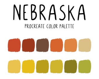 Procreate Color Palette - 50 States - Nebraska