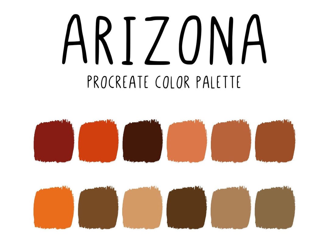 Procreate Color Palette - 50 States - Arizona - Etsy
