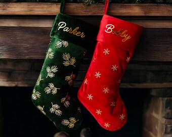 Personalized 2026 Christmas Stockings Custom Foil Stamping Family Holiday Decor