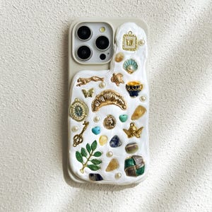 Coque iPhone 16, faite main, coque personnalisée esthétique pour iPhone 16 15 14 13 Pro Max Plus