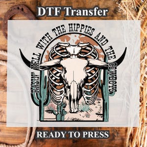Cowboy Western Design DTF. Ready to press, Heat Transfer, Western Shirt, Western DTF Transfer. Western shirt, Western design