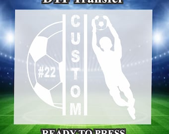 Custom Soccer Transfer Design DTF. Ready to press, Heat Transfer, Soccer season, Soccer Shirt, Soccer DTF Transfer.