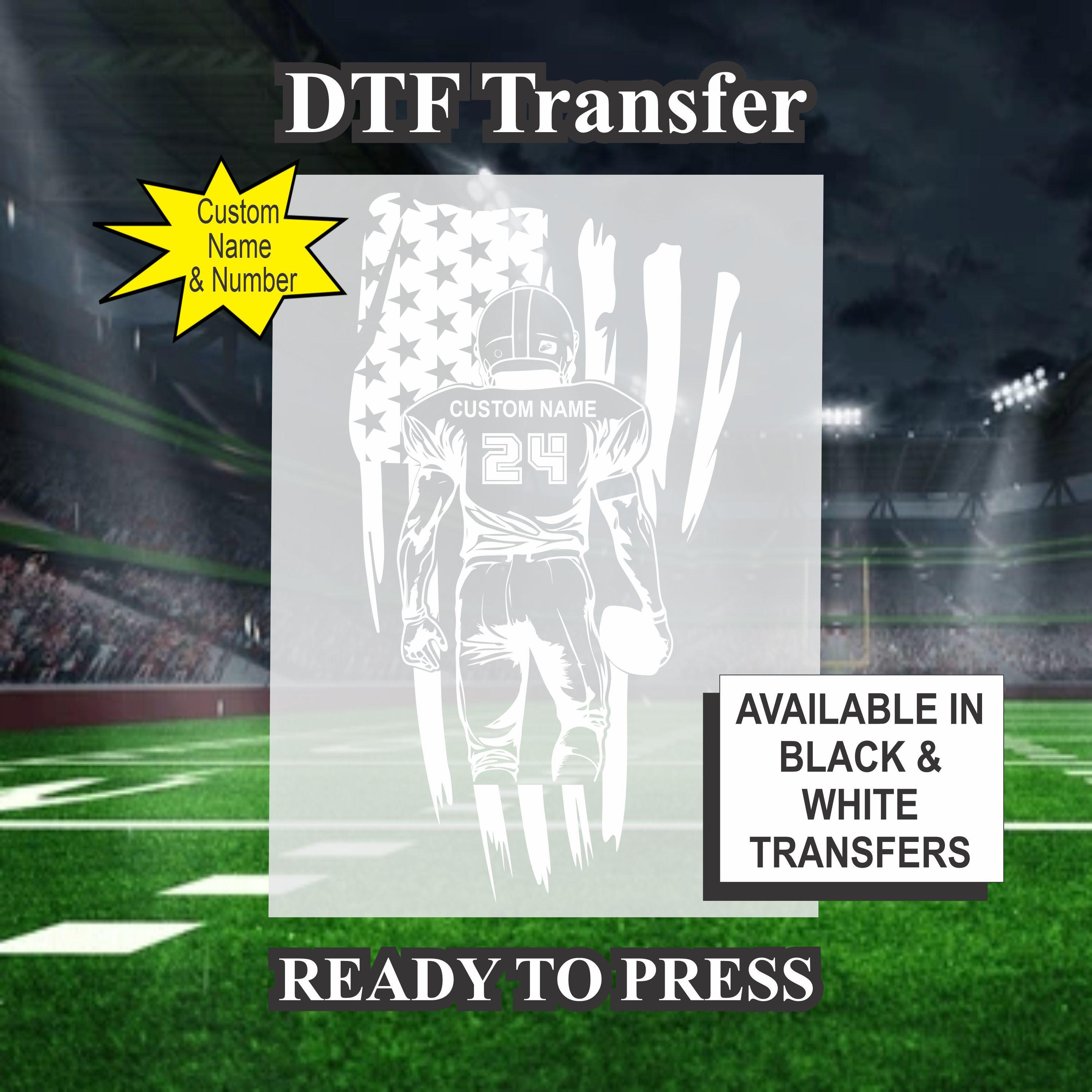 Custom Football Transfer Design DTF. Ready to Press, Heat Transfer ...