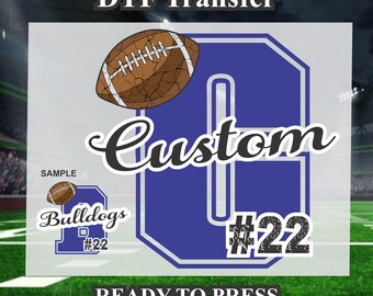 Custom Football Transfer Design DTF. Ready to press, Heat Transfer, football season, football Shirt, Football DTF Transfer.
