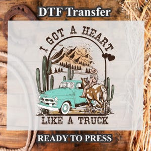 Cowboy Western Design DTF. Ready to press, Heat Transfer, Western Shirt, Western DTF Transfer. Western shirt, Western design
