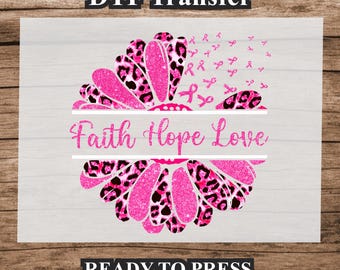 Cancer awareness Design. Ready to press, Heat Transfer, Gift for her, Cancer Shirt,  Breast cancer awareness. Cancer transfer, Survivor