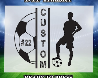 Custom Soccer Transfer Design DTF. Ready to press, Heat Transfer, Soccer season, Soccer Shirt, Soccer DTF Transfer.