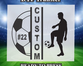 Custom Soccer Transfer Design DTF. Ready to press, Heat Transfer, Soccer season, Soccer Shirt, Soccer DTF Transfer.