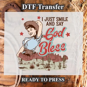 Cowgirl Western Design DTF. Ready to press, Heat Transfer, Western Shirt, Western DTF Transfer. Western shirt, Western design