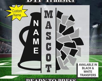 Custom Cheerleader Transfer Design DTF. Ready to press, Heat Transfer, football season, cheerleading Shirt, Cheerleader DTF Transfer.